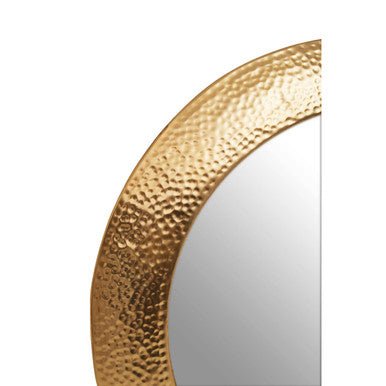 Templar Gold Finish Round Wall Mirror - Bargainia.com - 5018705950952