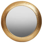 Templar Gold Finish Round Wall Mirror - Bargainia.com - 5018705950952