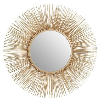 Templar Gold Finish Sunburst Wall Mirror - Bargainia.com - 5018705448176
