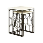 Templar Set Of 2 Marble Tops Side Tables - Bargainia.com - 5018705445786