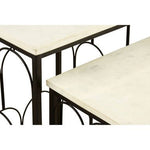 Templar Set Of 2 Marble Tops Side Tables - Bargainia.com - 5018705445786