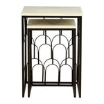 Templar Set Of 2 Marble Tops Side Tables - Bargainia.com - 5018705445786