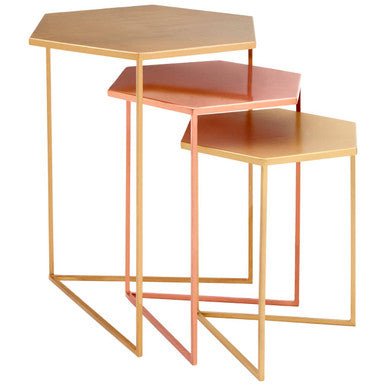 Templar Set Of 3 Bronze Finish Tables - Bargainia.com - 5018705433196