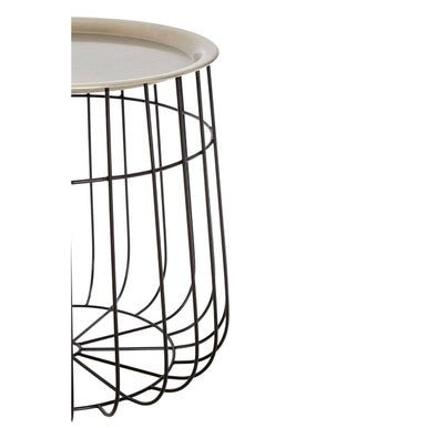 Templar Silver And Black Wire Detail Side Table - Bargainia.com - 5018705397726