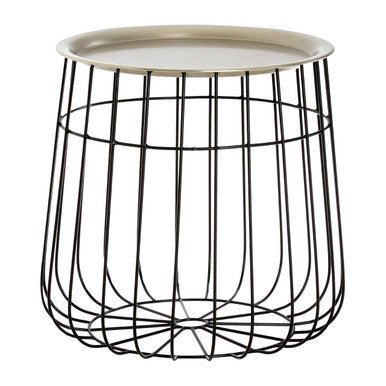 Templar Silver And Black Wire Detail Side Table - Bargainia.com - 5018705397726