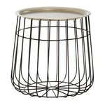 Templar Silver And Black Wire Detail Side Table - Bargainia.com - 5018705397726