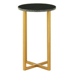 Templar Small Marble And Iron Side Table - Bargainia.com - 5018705445816