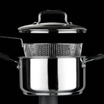 Tenzo 22 cm Stainless Steel Chip Pan with Glass Lid and Wire Basket - Bargainia.com - 5018705691183