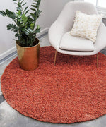 Terracotta Thick Shaggy Rug - California - Bargainia.com - 
