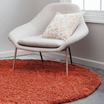 Terracotta Thick Shaggy Rug - California - Bargainia.com - 