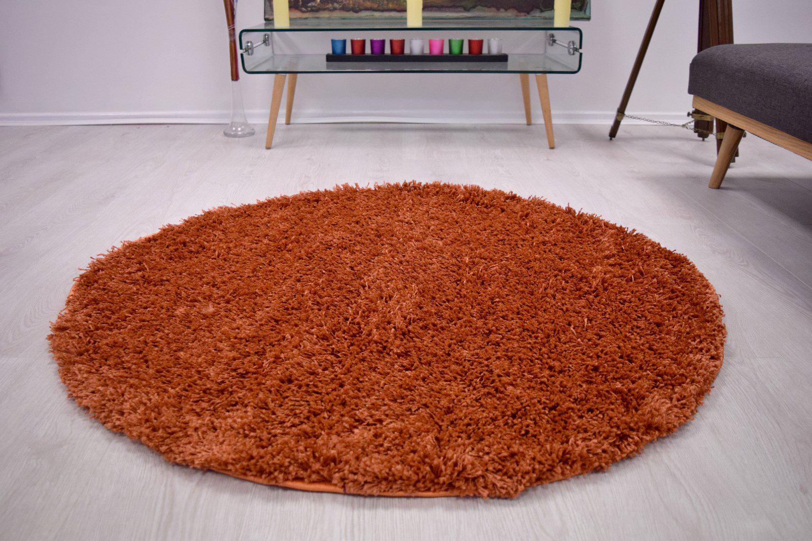 Terracotta Thick Shaggy Rug - California - Bargainia.com - 