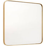 Tia Small Gold Finish Square Wall Mirror - Bargainia.com - 5018705386454