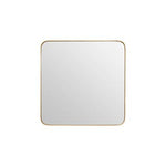 Tia Small Gold Finish Square Wall Mirror - Bargainia.com - 5018705386454
