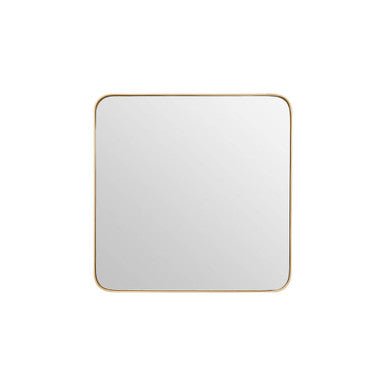 Tia Small Gold Finish Square Wall Mirror - Bargainia.com - 5018705386454