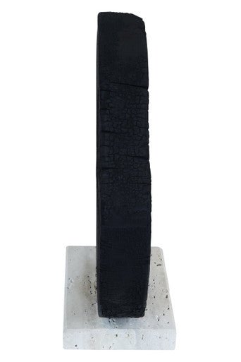 Tibor Black Mango Wood Sculpture With Travertine Base - Bargainia.com - 5063227017614