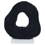 Tibor Black Mango Wood Sculpture With Travertine Base - Bargainia.com - 5063227017614
