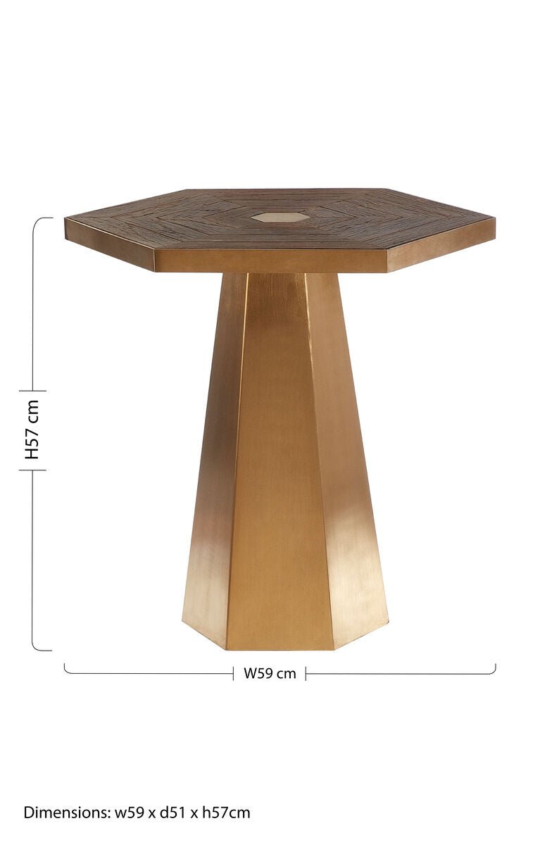 Titan Large Hexagon End Table - Bargainia.com - 5018705433646