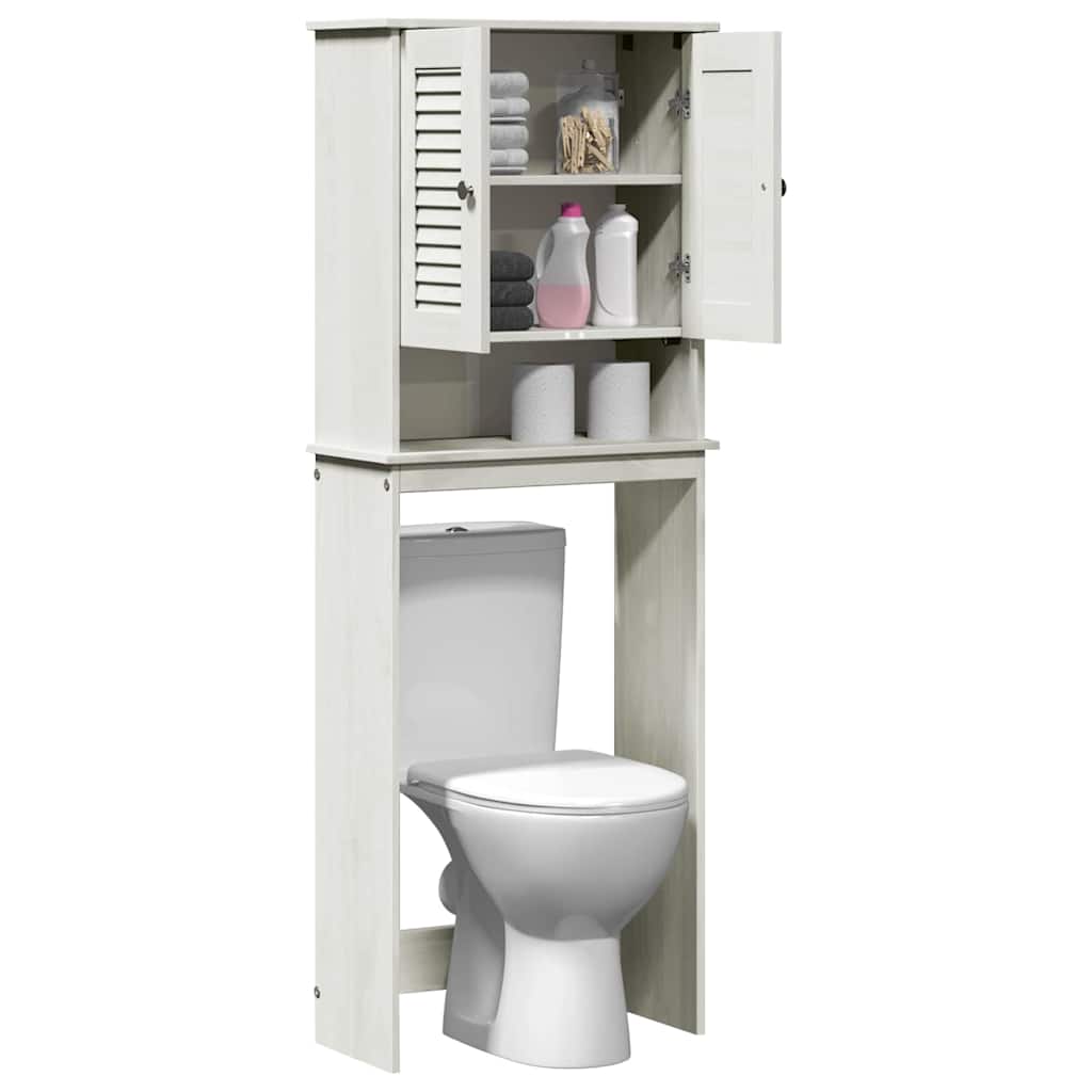 Toilet Cabinet VIGO White 60 x 27 x 161 cm Solid pine wood - Bargainia.com - 