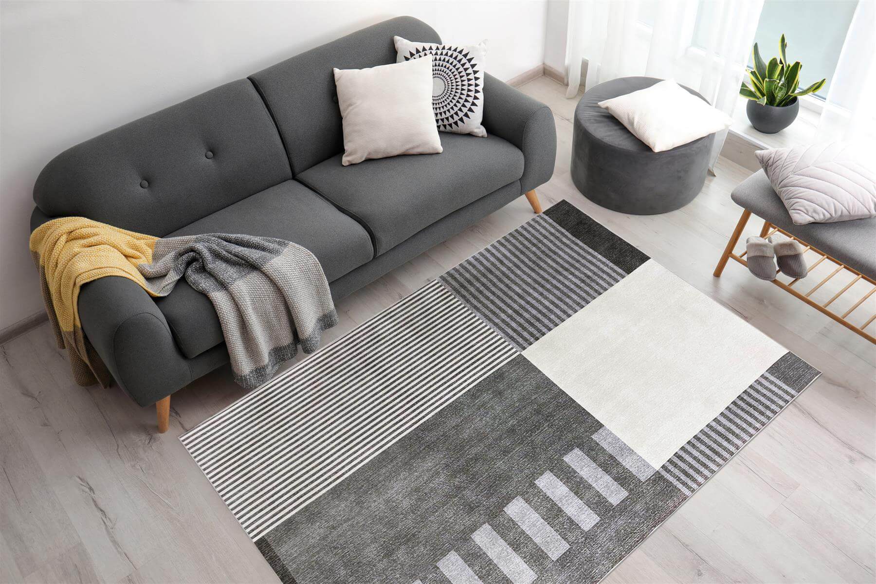 Tokyo Geo Blocks Grey Rug - Bargainia.com - 5060827256887 - TOK001004