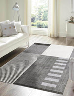 Tokyo Geo Blocks Grey Rug - Bargainia.com - 