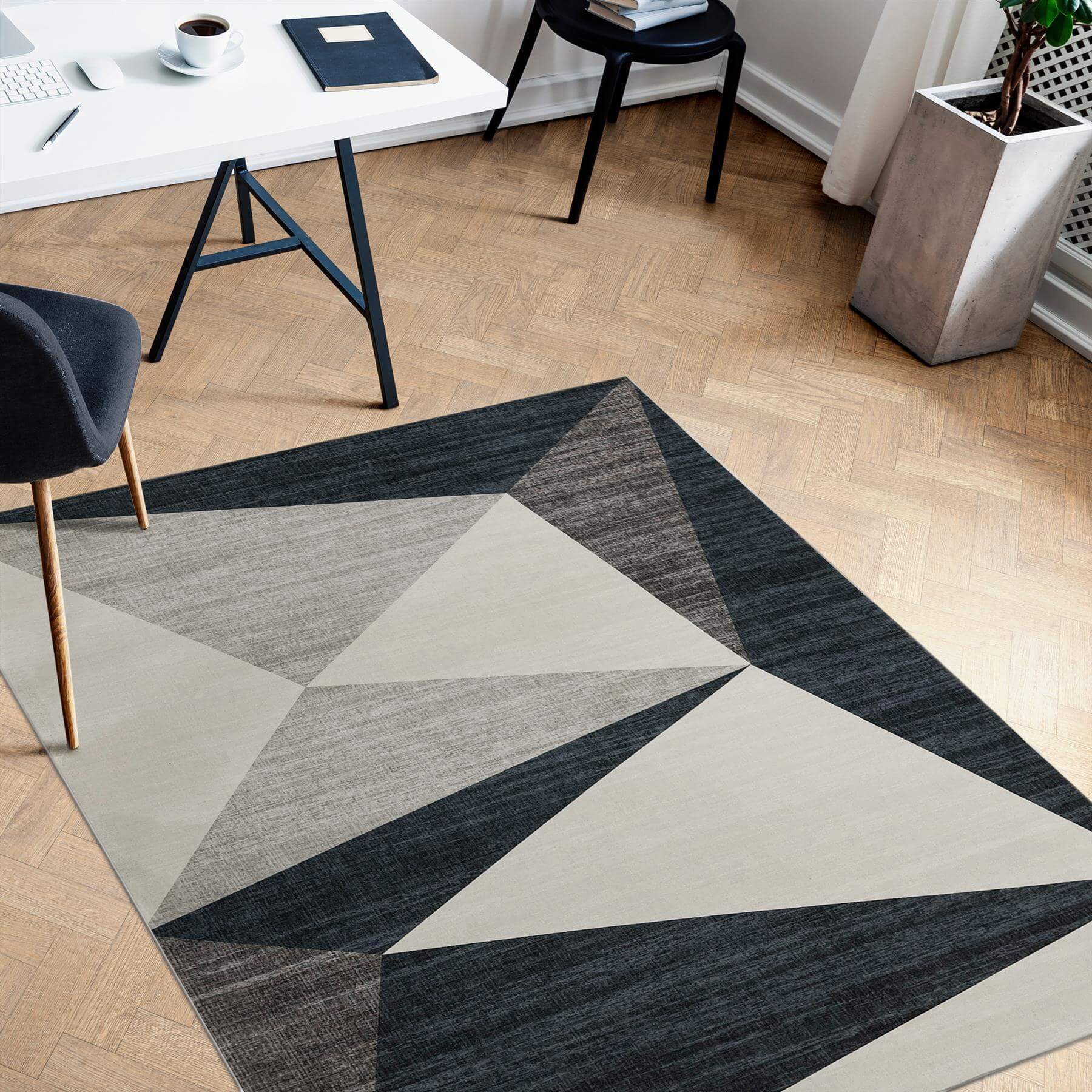 Tokyo Geo Blue Rug - Bargainia.com - 