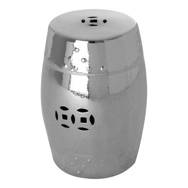 Torcello Complements Silver Finish Table And Stool - Bargainia.com - 5018705343730