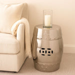 Torcello Complements Silver Finish Table And Stool - Bargainia.com - 5018705343730