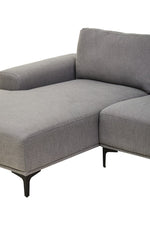 Toulon 3 Seat Grey Fabric Left Chaise Sofa - Bargainia.com - 