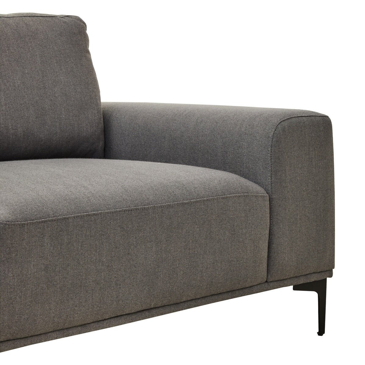 Toulon 3 Seat Grey Fabric Left Chaise Sofa - Bargainia.com - 