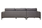 Toulon 3 Seat Grey Fabric Left Chaise Sofa - Bargainia.com - 