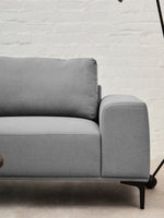 Toulon 3 Seat Grey Fabric Left Chaise Sofa - Bargainia.com - 