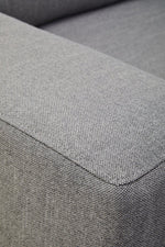 Toulon 3 Seat Grey Fabric Left Chaise Sofa - Bargainia.com - 