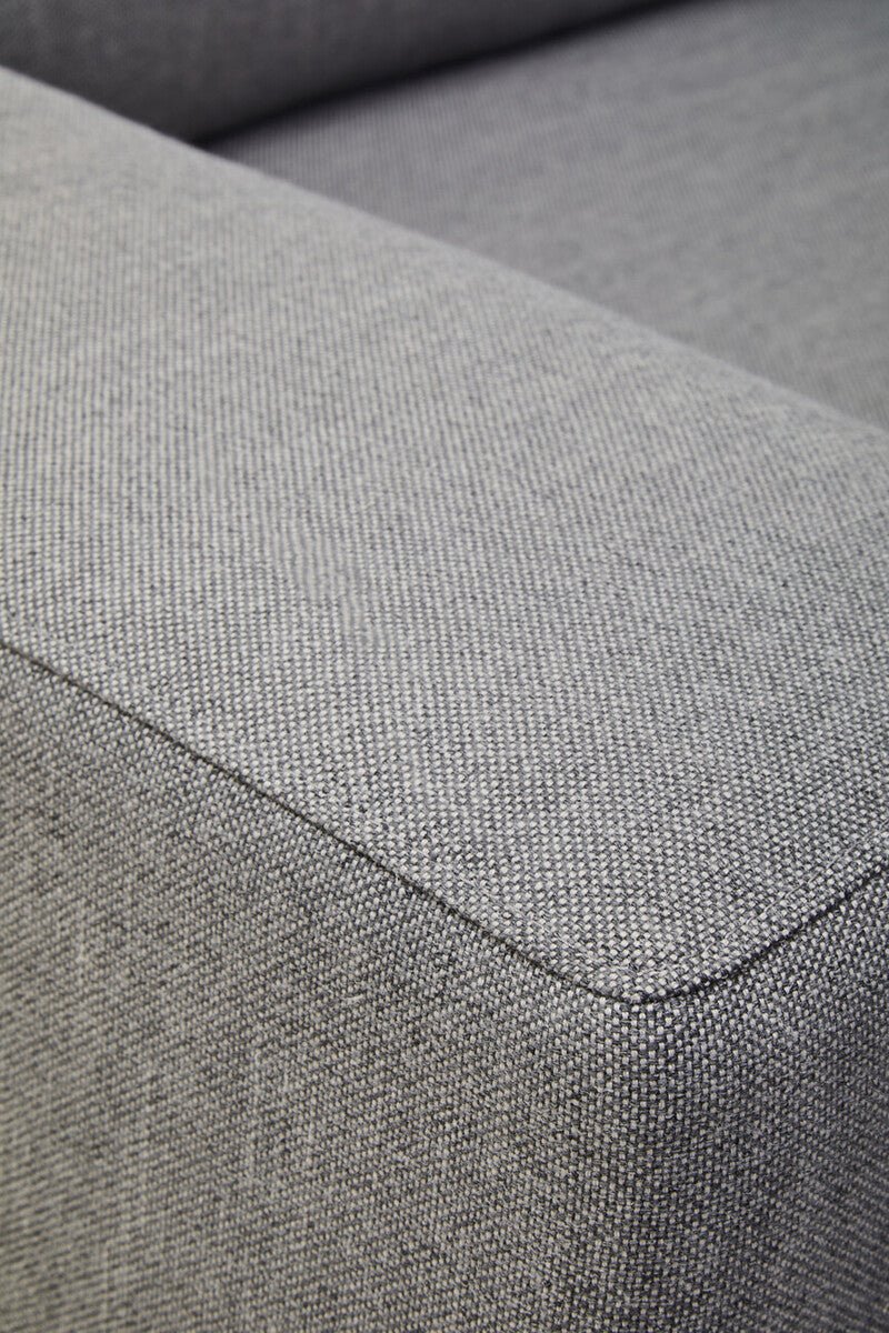 Toulon 3 Seat Grey Fabric Left Chaise Sofa - Bargainia.com - 