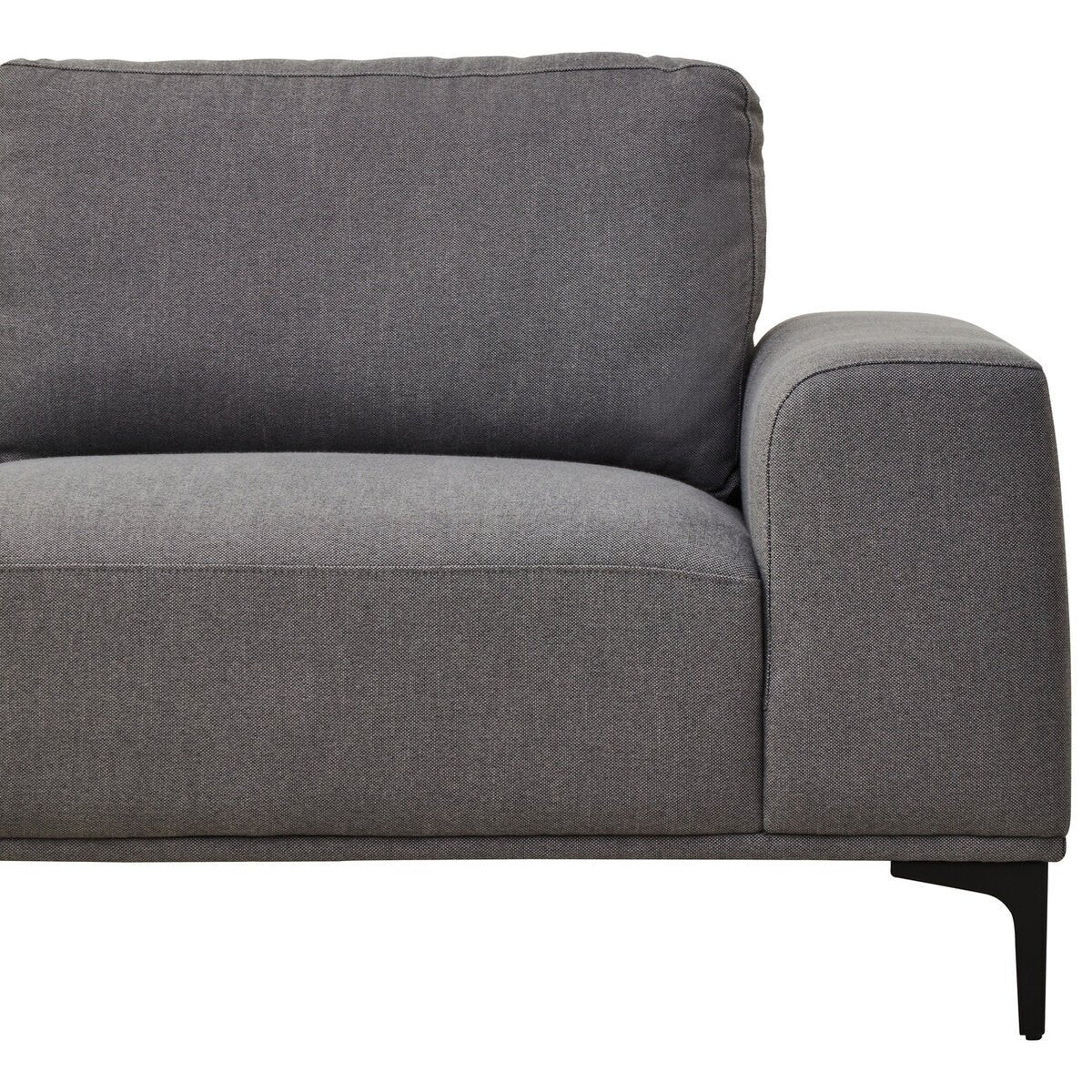 Toulon 3 Seat Grey Fabric Left Chaise Sofa - Bargainia.com - 