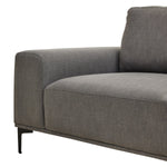 Toulon 3 Seat Grey Fabric Right Chaise Sofa - Bargainia.com - 