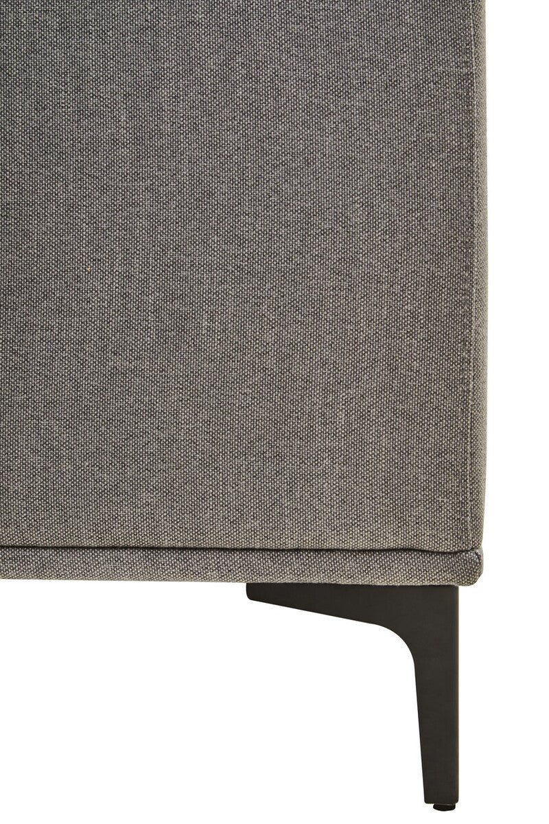 Toulon 3 Seat Grey Fabric Right Chaise Sofa - Bargainia.com - 