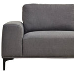 Toulon 3 Seat Grey Fabric Right Chaise Sofa - Bargainia.com - 
