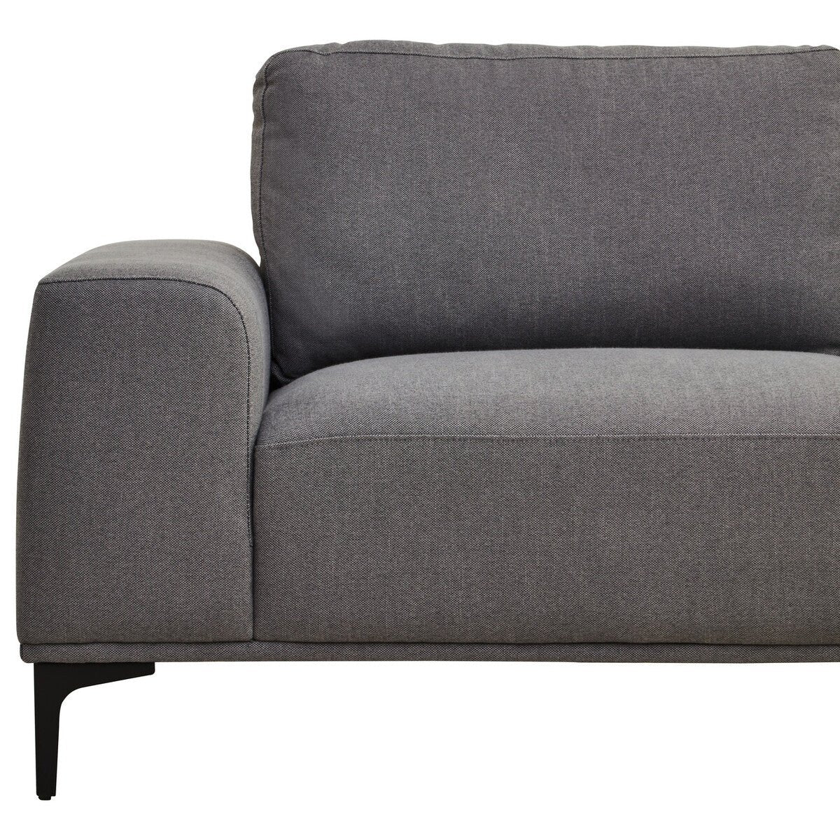 Toulon 3 Seat Grey Fabric Right Chaise Sofa - Bargainia.com - 