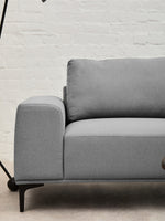 Toulon 3 Seat Grey Fabric Right Chaise Sofa - Bargainia.com - 