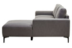 Toulon 3 Seat Grey Fabric Right Chaise Sofa - Bargainia.com - 