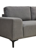 Toulon 3 Seat Grey Fabric Right Chaise Sofa - Bargainia.com - 