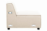 Toulouse Cream Fabric Armless Modular Sofa - Bargainia.com - 