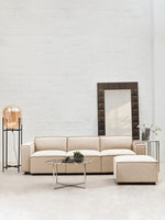 Toulouse Cream Fabric Armless Modular Sofa - Bargainia.com - 