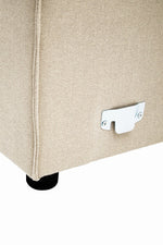 Toulouse Cream Fabric Armless Modular Sofa - Bargainia.com - 