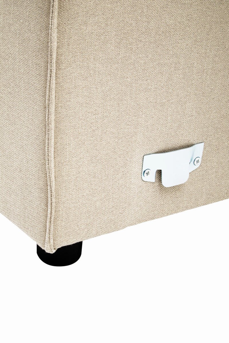 Toulouse Cream Fabric Armless Modular Sofa - Bargainia.com - 