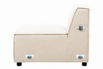 Toulouse Cream Fabric Armless Modular Sofa - Bargainia.com - 