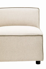 Toulouse Cream Fabric Armless Modular Sofa - Bargainia.com - 