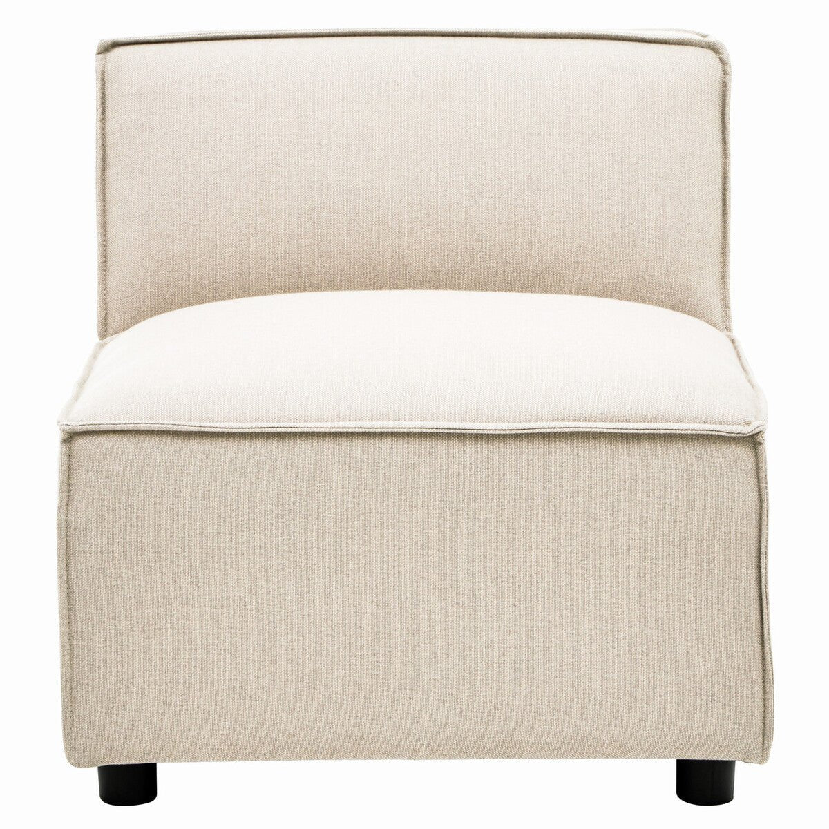 Toulouse Cream Fabric Armless Modular Sofa - Bargainia.com - 