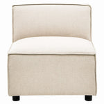 Toulouse Cream Fabric Armless Modular Sofa - Bargainia.com - 