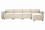 Toulouse Cream Fabric Left Arm Modular Sofa - Bargainia.com - 